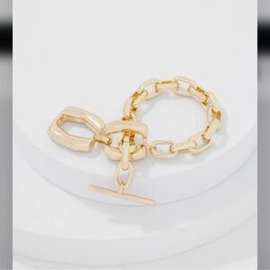 White House Black Market Gold bauble link toggle Bracelet